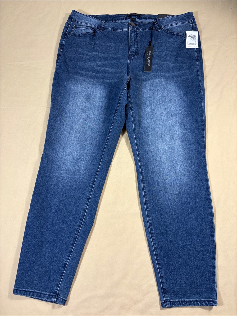 Charlotte Russe Refuge Womens Plus Size 20 Hi-Rise Skinny Jeans Blue Denim NWT